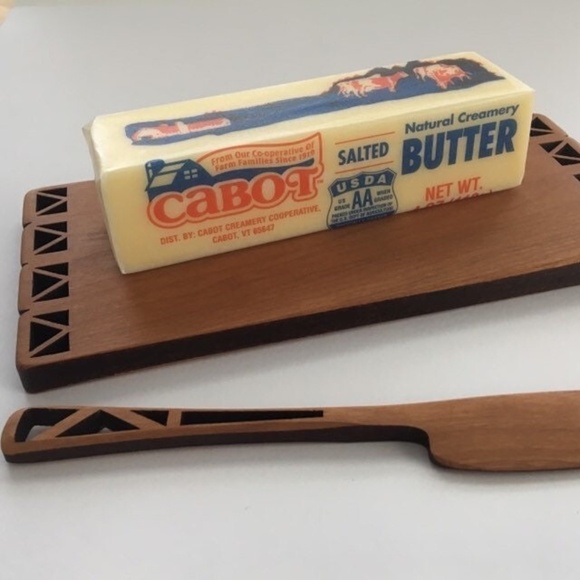 MoonSpoon Butter Board, Handmade Laser cut Cherry Wood. Great For Soft Cheese 🧀 - Picture 3 of 8